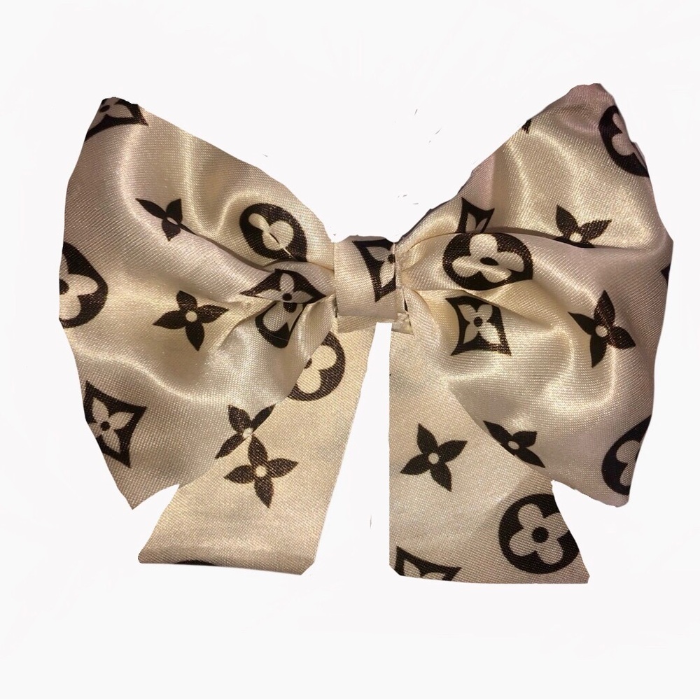 Elegant Cream Designer Hair Bow for Kids